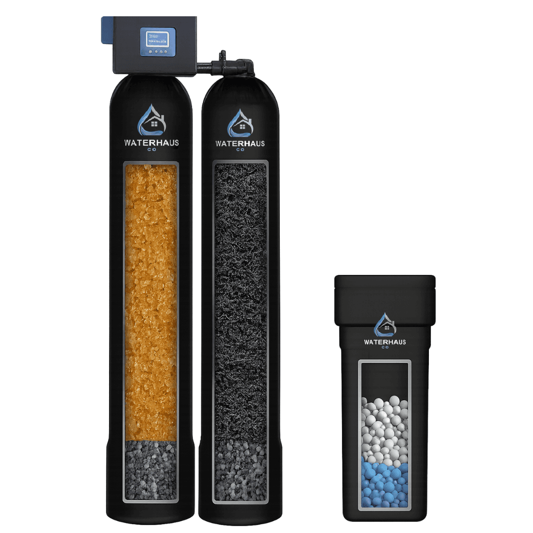 Dual Tank system — separate softening tank and self-cleaning carbon tank